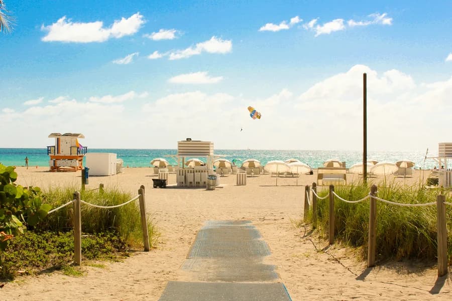 Miami Beach skyline in Florida