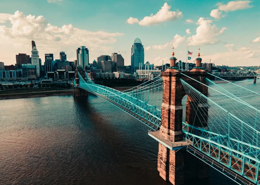 Cleveland skyline in Ohio